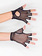 Fingerlösa handskar med prickar